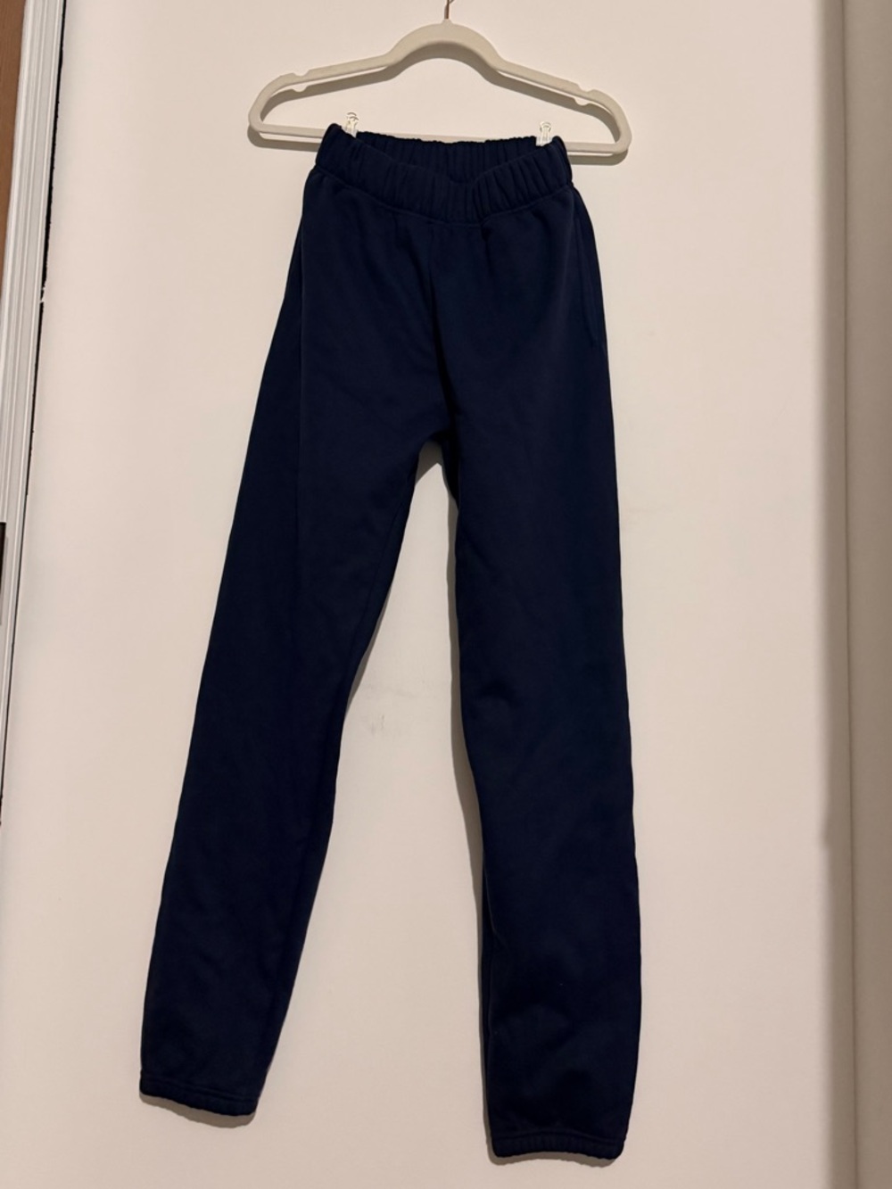 Classic Navy Elastic-Waist Jogger Pants for Women